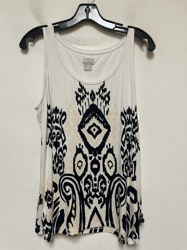 Black & White Top Sleeveless Chicos, Size M