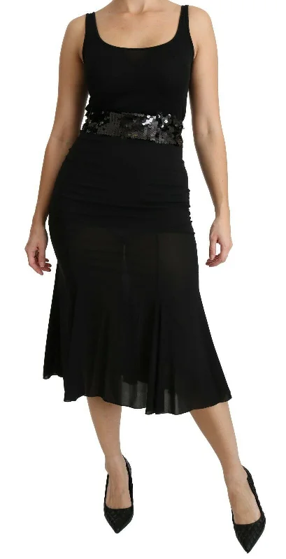 Dolce & Gabbana Chic High Waist  Silk Blend Women's Skirt