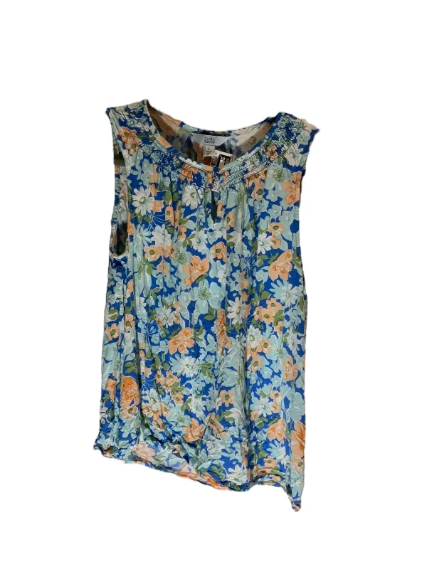 Floral Print Top Sleeveless Croft And Barrow, Size S