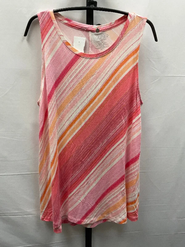 Multi-colored Top Sleeveless Basic Apt 9, Size L