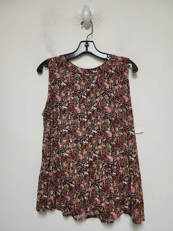 Multi-colored Top Sleeveless Loft, Size L