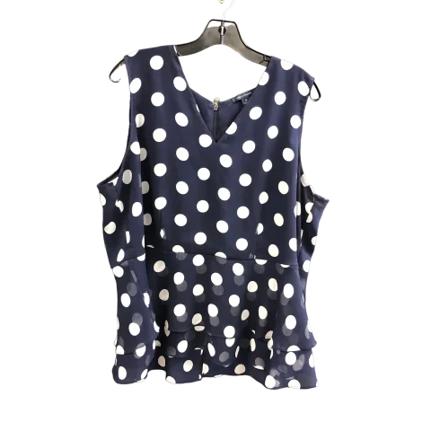 Polkadot Pattern Top Sleeveless Tommy Hilfiger, Size 1x