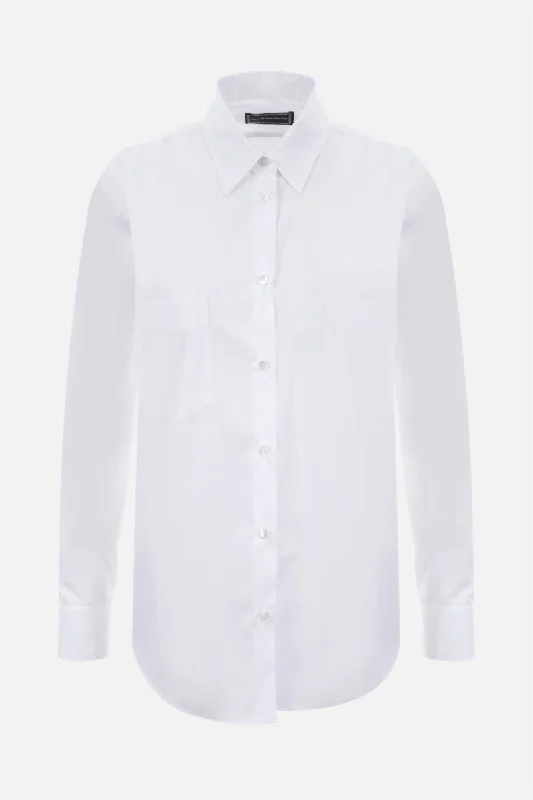 relaxed-fit poplin shirt