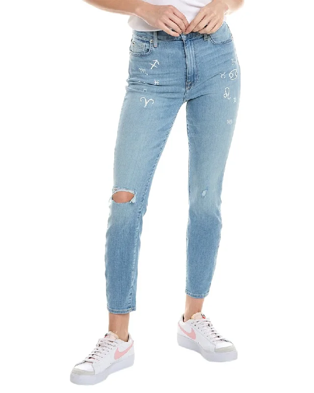 7 For All Mankind High-Waist Ankle Skinny Darby Blue Super Skinny Jean