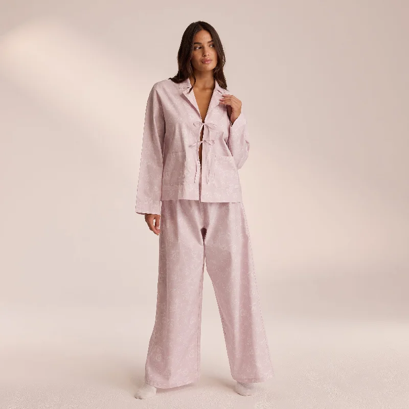 Cotton Pyjama Shirt - Lilac