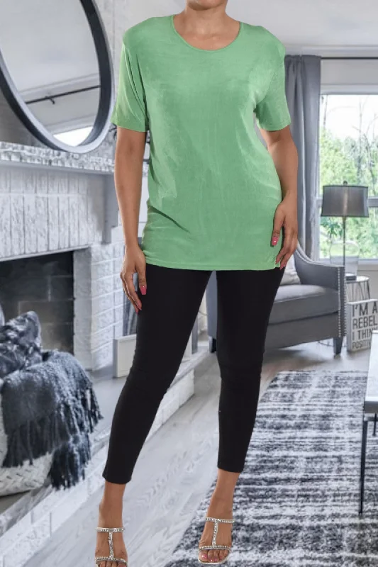 Green Short Sleeve Top