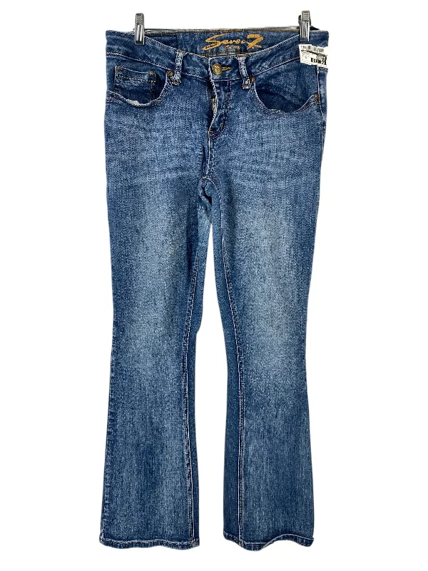 Jeans Boot Cut By Seven 7 In Blue Denim, Size: 10