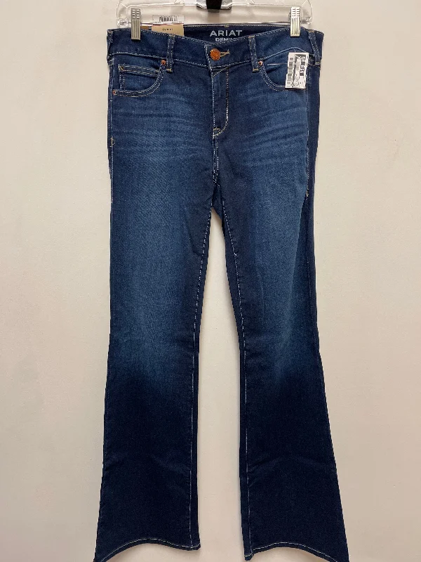 Jeans Flared By Ariat In Blue Denim, Size: 8