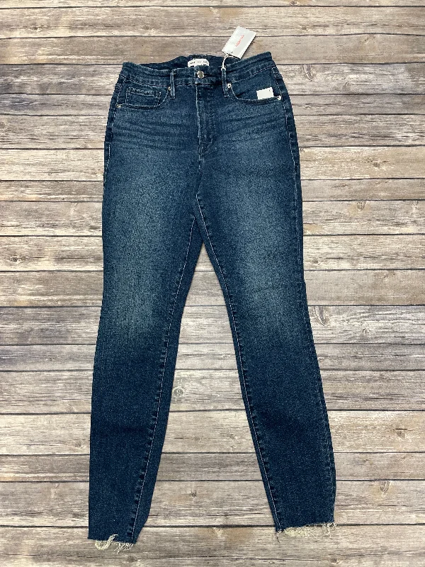 Jeans Skinny By Good American In Blue Denim, Size: 12