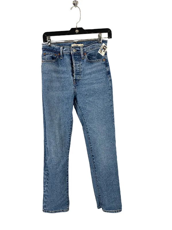 Jeans Straight By Levis In Blue Denim, Size: 4