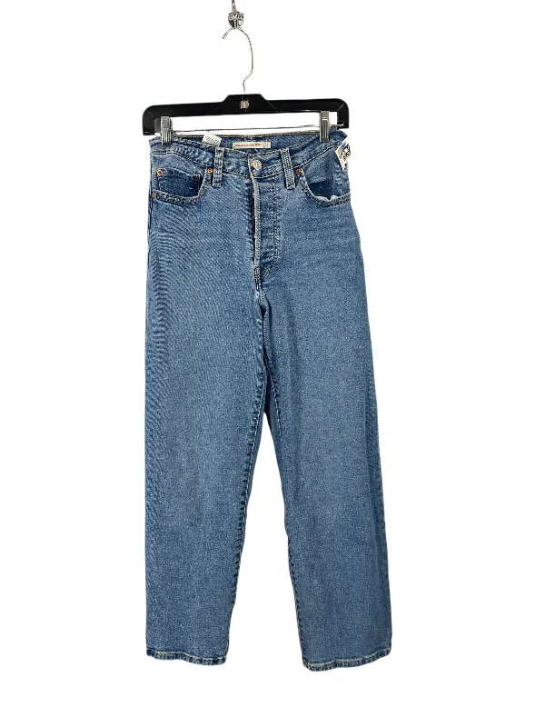 Jeans Straight By Levis In Blue Denim, Size: 4