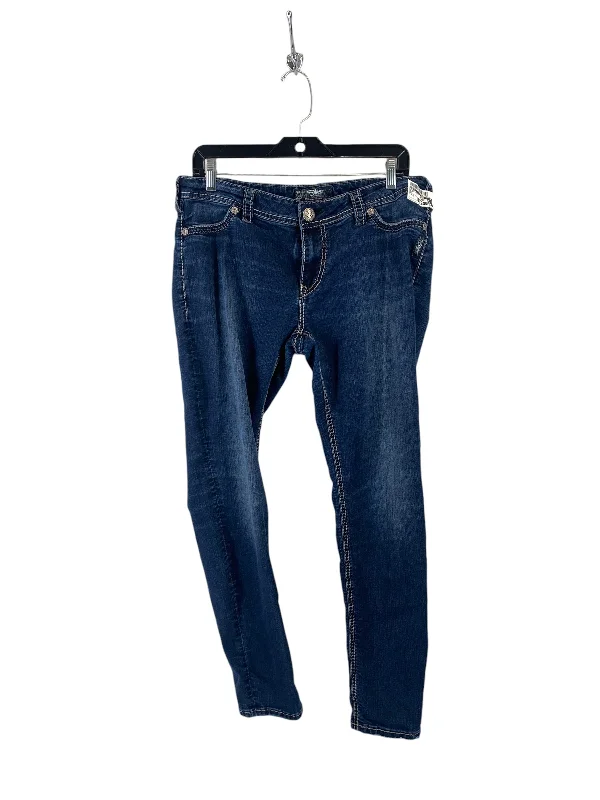 Jeans Straight By Silver In Blue, Size: 34