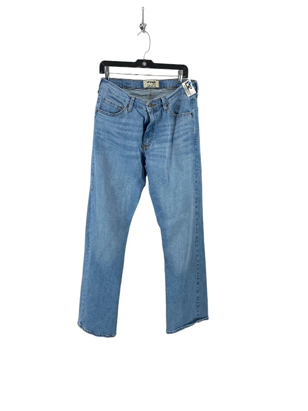 Jeans Straight By Wrangler In Blue Denim, Size: 12