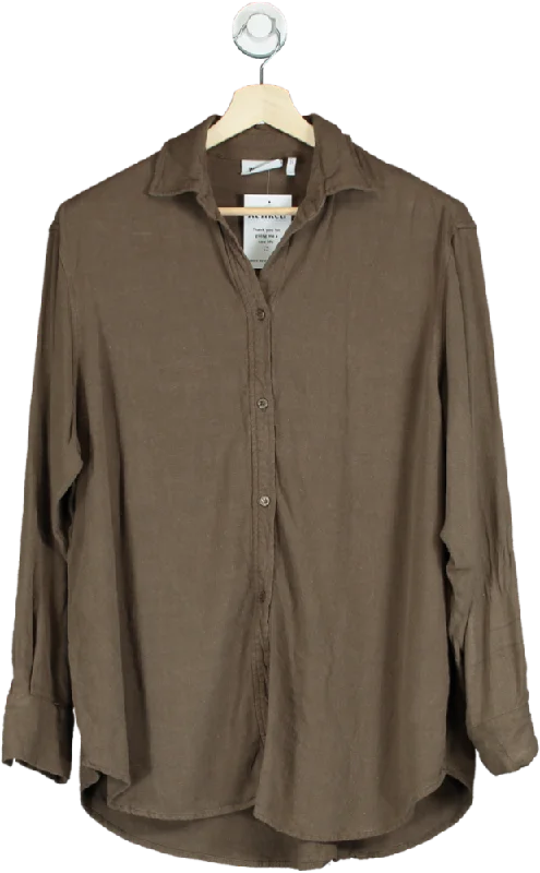 Weekday Brown Casual Shirt UK S