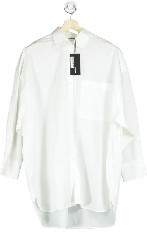 Weekday White Oversize Shirt WS EXCL UK S