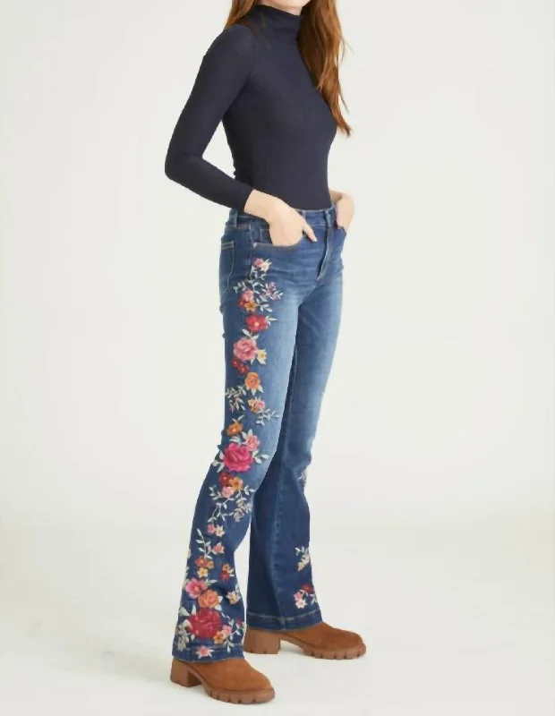 Wyatt Boot Cut Jeans – Wine Plantation In Navy