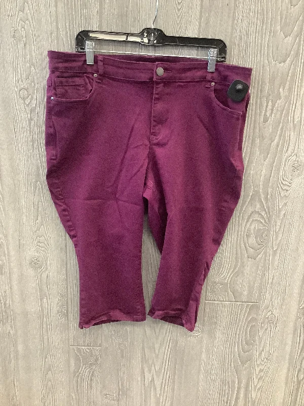 Capris By Lane Bryant In Purple, Size: 20