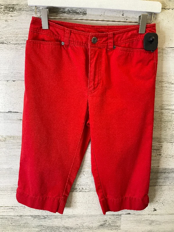 Capris By Liz Claiborne In Red, Size: 2