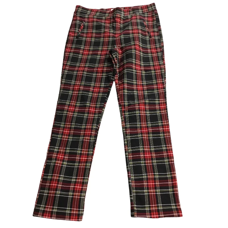 Pants Other By Impressions In Plaid Pattern, Size: L