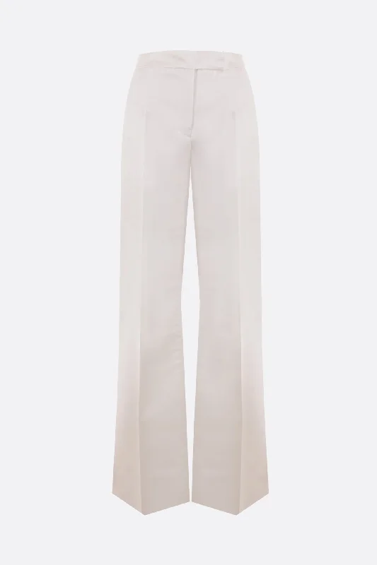 Andrea wool and silk straight-leg pants