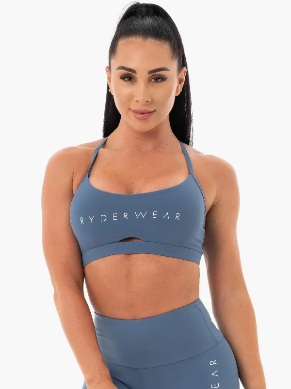 Staples Sports Bra - Steel Blue