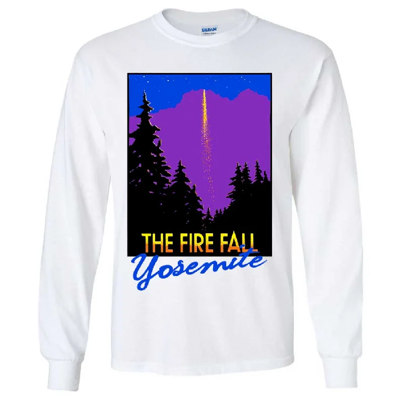 Fire Fall Yosemite California Long Sleeve Shirt