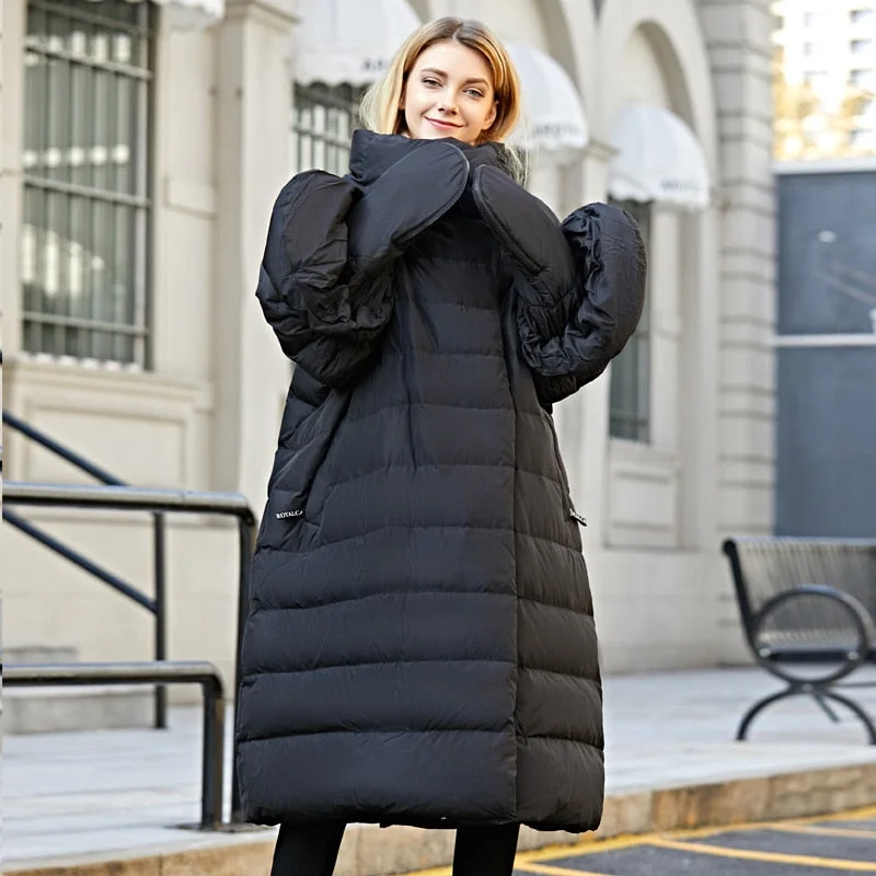 Women's Winter Long Loose Thickened Oversize Pregnant Down Coats