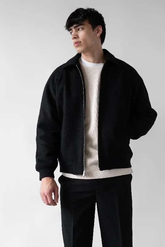 WOOL BLEND BOMBER JACKET