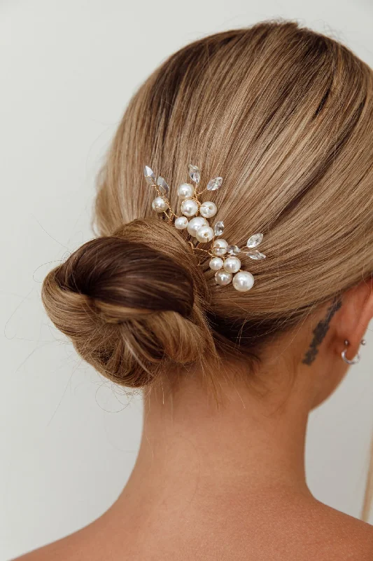 Presley Pearl Hair Pins Gold