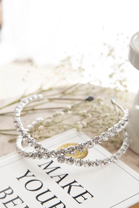 Silver Screen Rhinestone Headband Silver