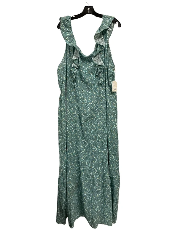 Dress Casual Maxi By Ana In Green, Size: 2x