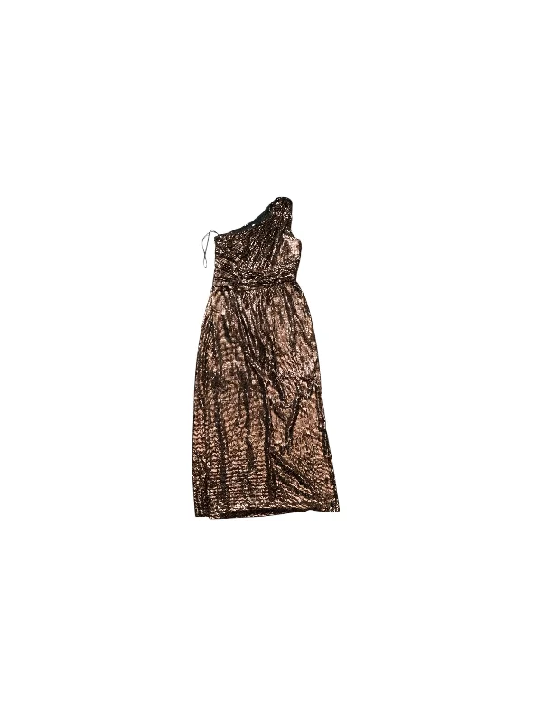 Dress Casual Maxi By Calvin Klein In Gold, Size: 12