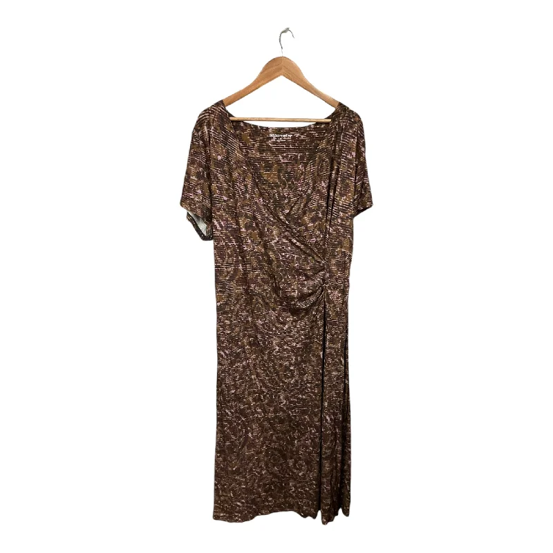 Dress Casual Maxi By Soft Surroundings In Brown, Size: 3x