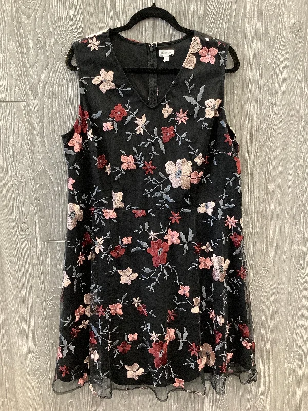 Dress Casual Midi By Avenue In Black, Size: 2x