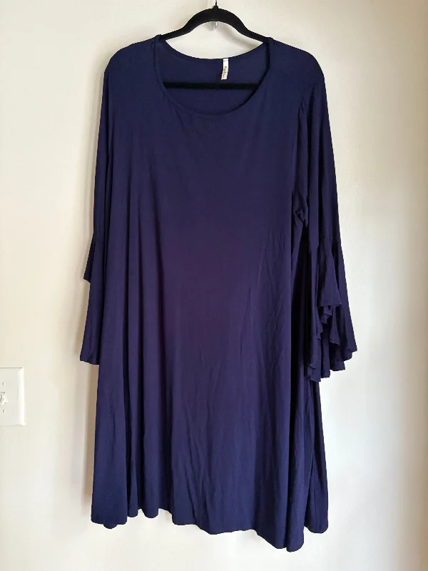 Dress Casual Midi By Beesome In Blue, Size: 3x