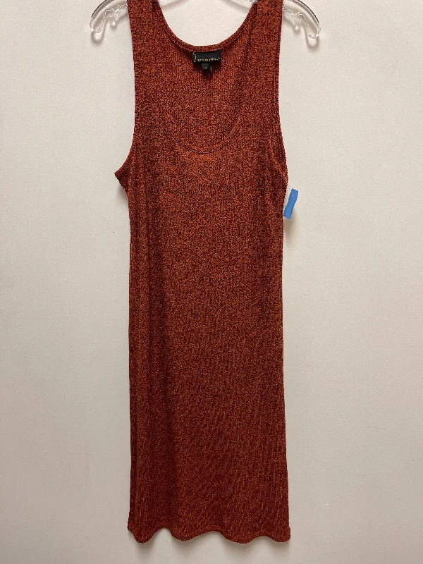 Dress Casual Midi By Jeans By Buffalo In Orange, Size: L