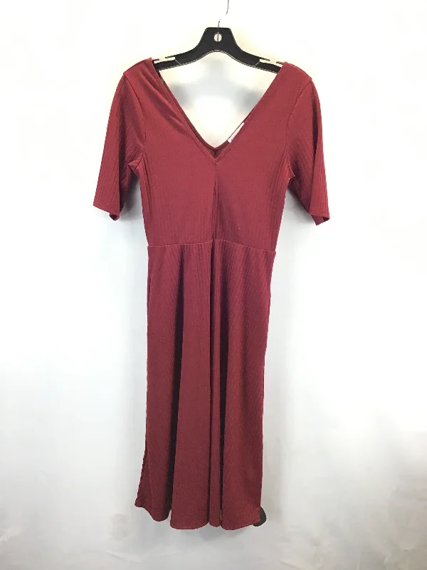 Dress Casual Midi By Socialite In Red, Size: S