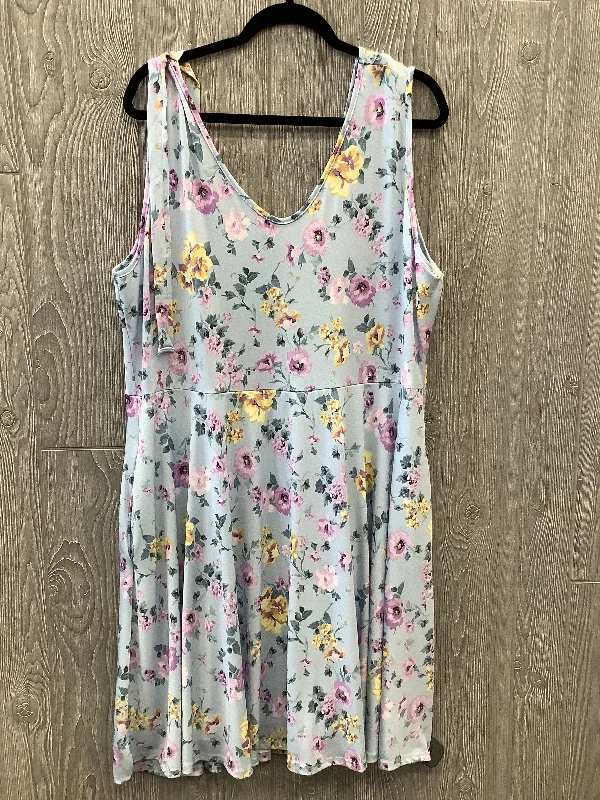 Dress Casual Midi By White Birch In Floral Print, Size: 3x