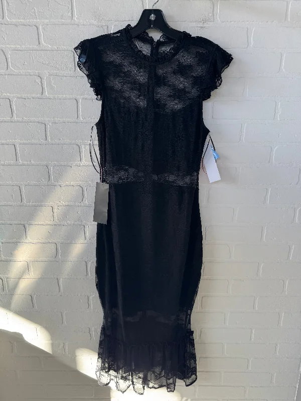 Dress Party Midi By Bebe In Black, Size: L