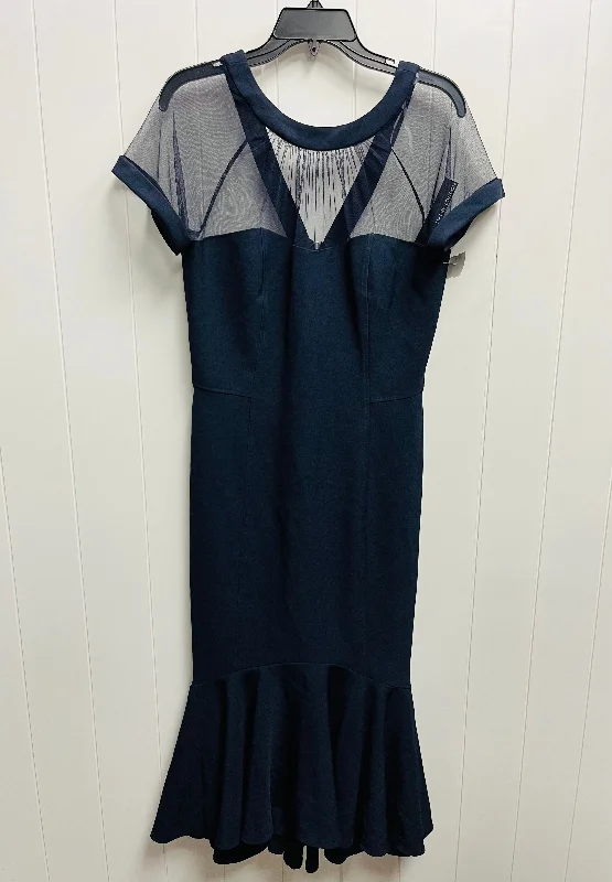 Dress Party Midi By Maggy London In Navy, Size: 10