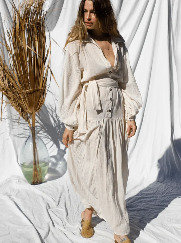 Fortress Maxi Dress in Natural