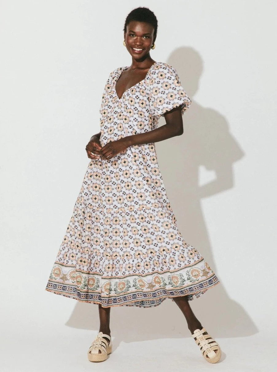 Paula Midi Dress in Marrakesh Print