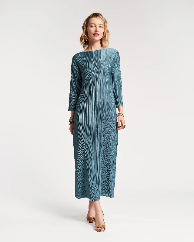 Slinky Pleated Maxi Dress