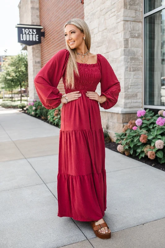 Suki Smocked Tiered Maxi Dress