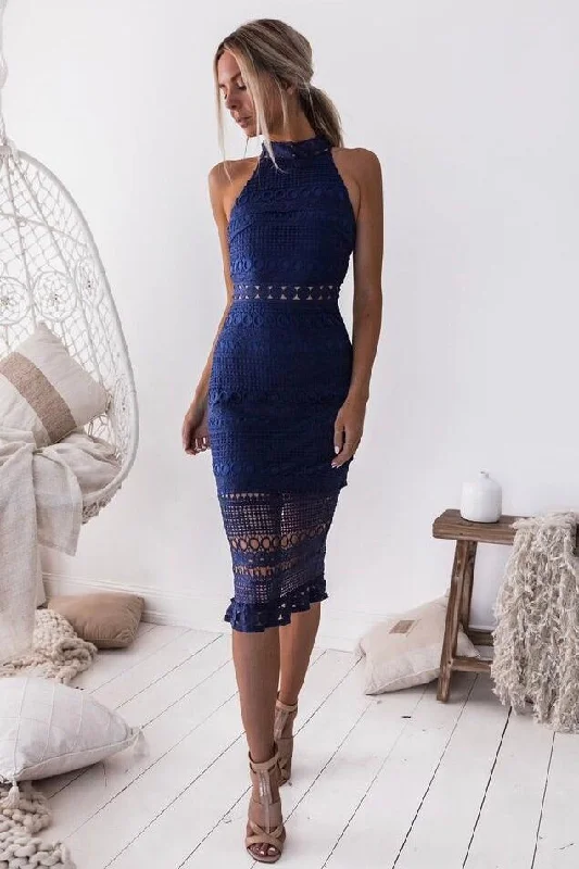 Rivers Midi Dress - Navy