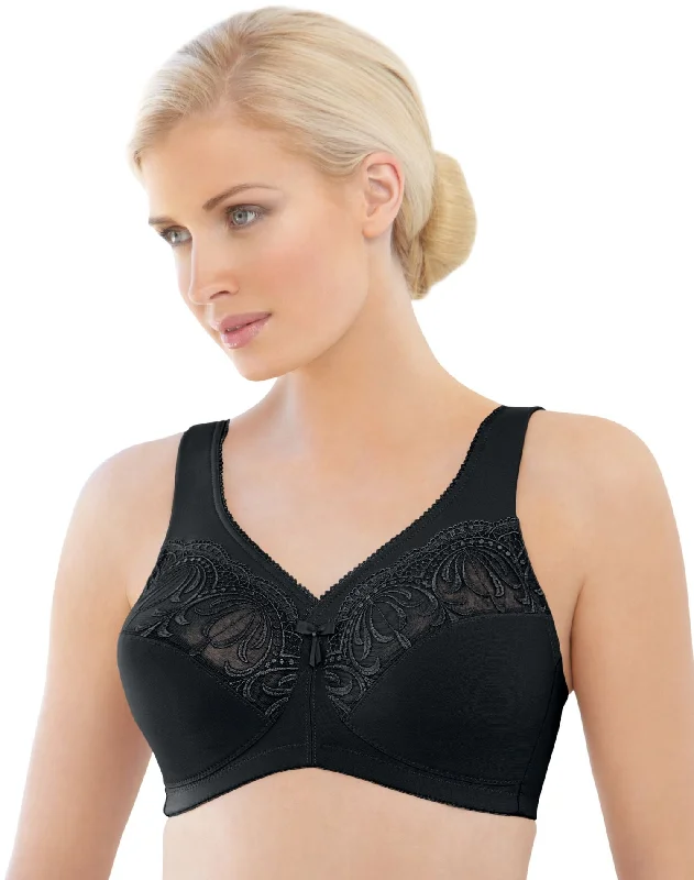 Glamorise Womens Magic Lift Embroidered Wirefree Support Bra