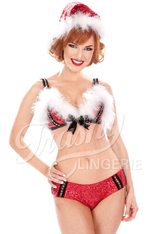 Sequined Christmas Vixen Soft Cup Bra