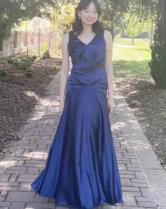 Charming Navy Blue Long Prom Dress Evening Dress      S5268