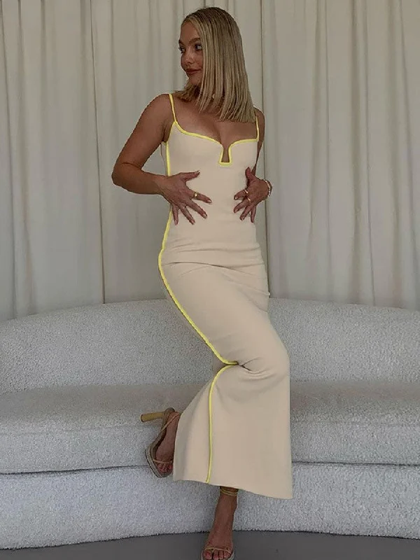 Spaghetti Strap Elegant Sleeveless Slit Party Dresses