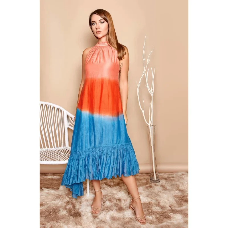 Eva Ombre Maxi Dress | Silk Wedding Guest Dress